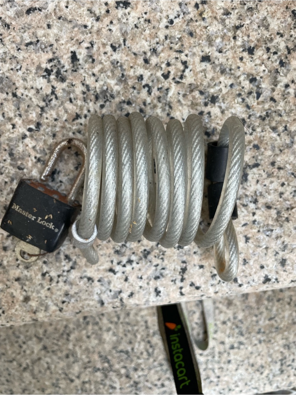 Silver Coiled Cable Bike Lock